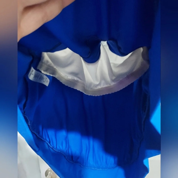 NWOT Lands' End Electric Blue Blouson Tankini Swimsuit Top in Size 18W - Picture 11 of 12